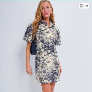 Tuckernuck Delaney Mini Dress in Navy Toile Size Large NWT